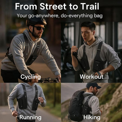 Premium Leather Underarm Shoulder Bag for Men Adjustable Hidden Double Shoulder Armpit Bag Anti Pickpocket Travel Accessories